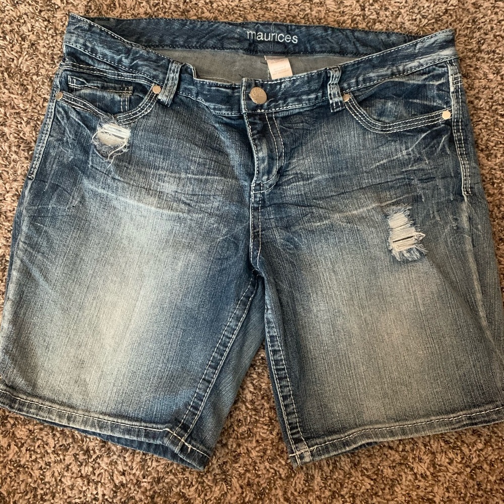 Maurices Distressed Jean Shorts
